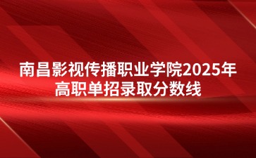 南昌影視傳播職業學院2025年高職單招錄取分數線